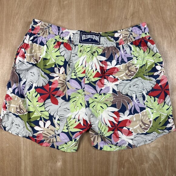 Vilebrequin Mens Floral Print Elephants Lined Swim Shorts Size Large - Picture 6 of 7
